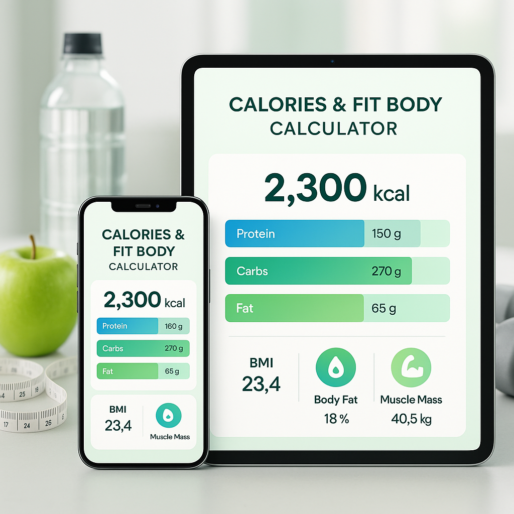 Fitness and health calculators